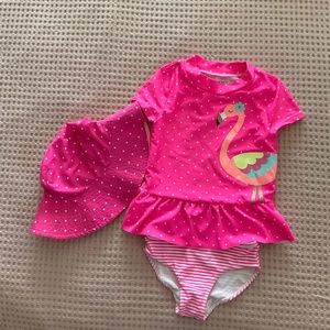 Carters Swim suit, 4/5, Pink, 3-piece